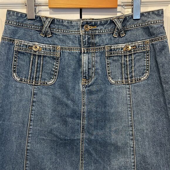Banana Republic‎ Blue Denim A-Line Skirt Size M/L (see measurements) - Picture 2 of 8